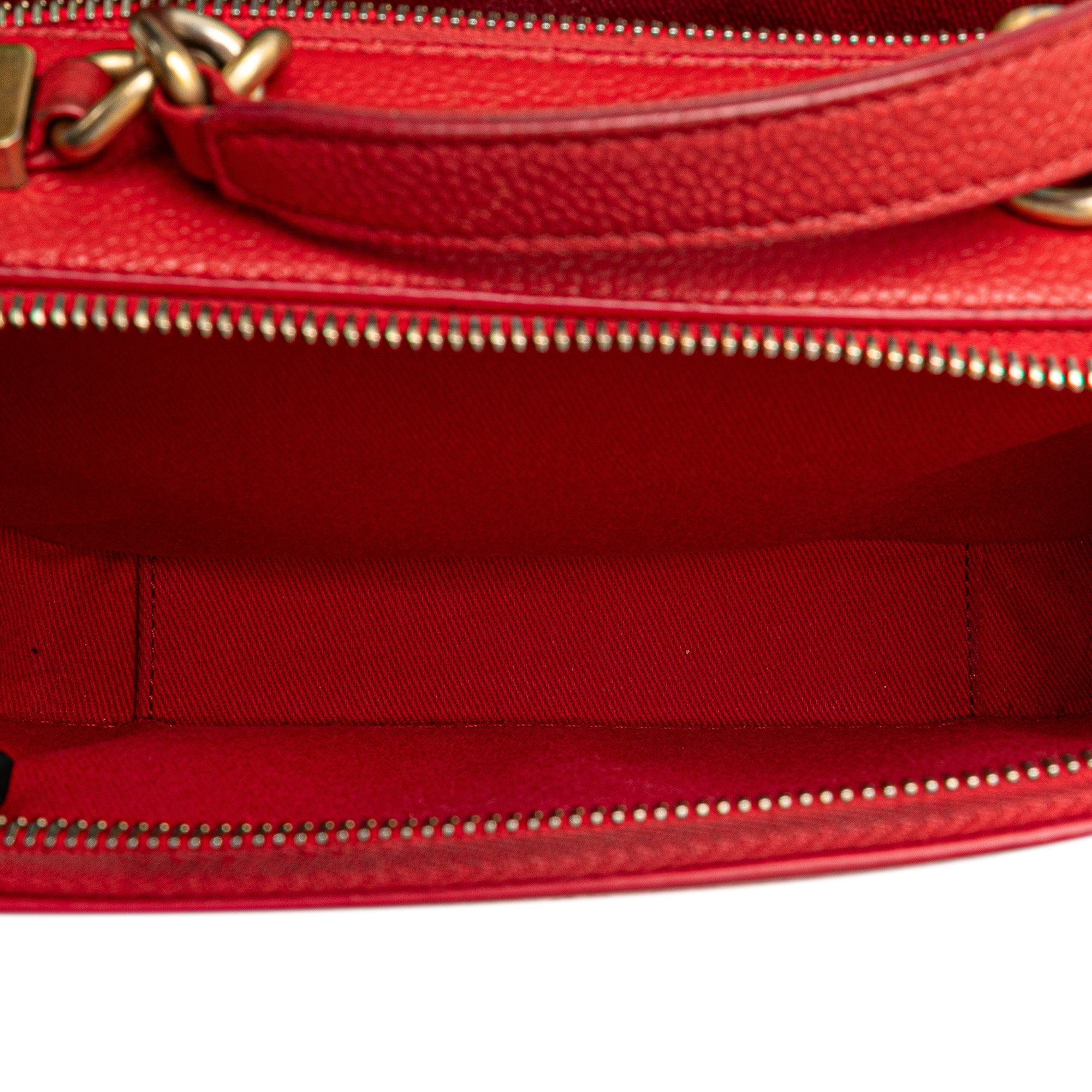 Small Quilted Caviar Top Handle Camera Bag
