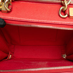 Small Quilted Caviar Top Handle Camera Bag