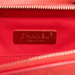 Small Quilted Caviar Top Handle Camera Bag