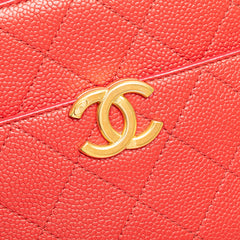 Small Quilted Caviar Top Handle Camera Bag
