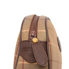 Vintage Check Canvas Clutch