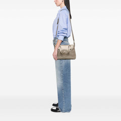 Small Metallic Leather Soho Working Satchel