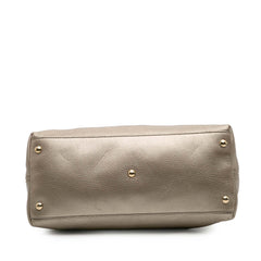 Small Metallic Leather Soho Working Satchel