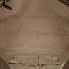 Small Metallic Leather Soho Working Satchel