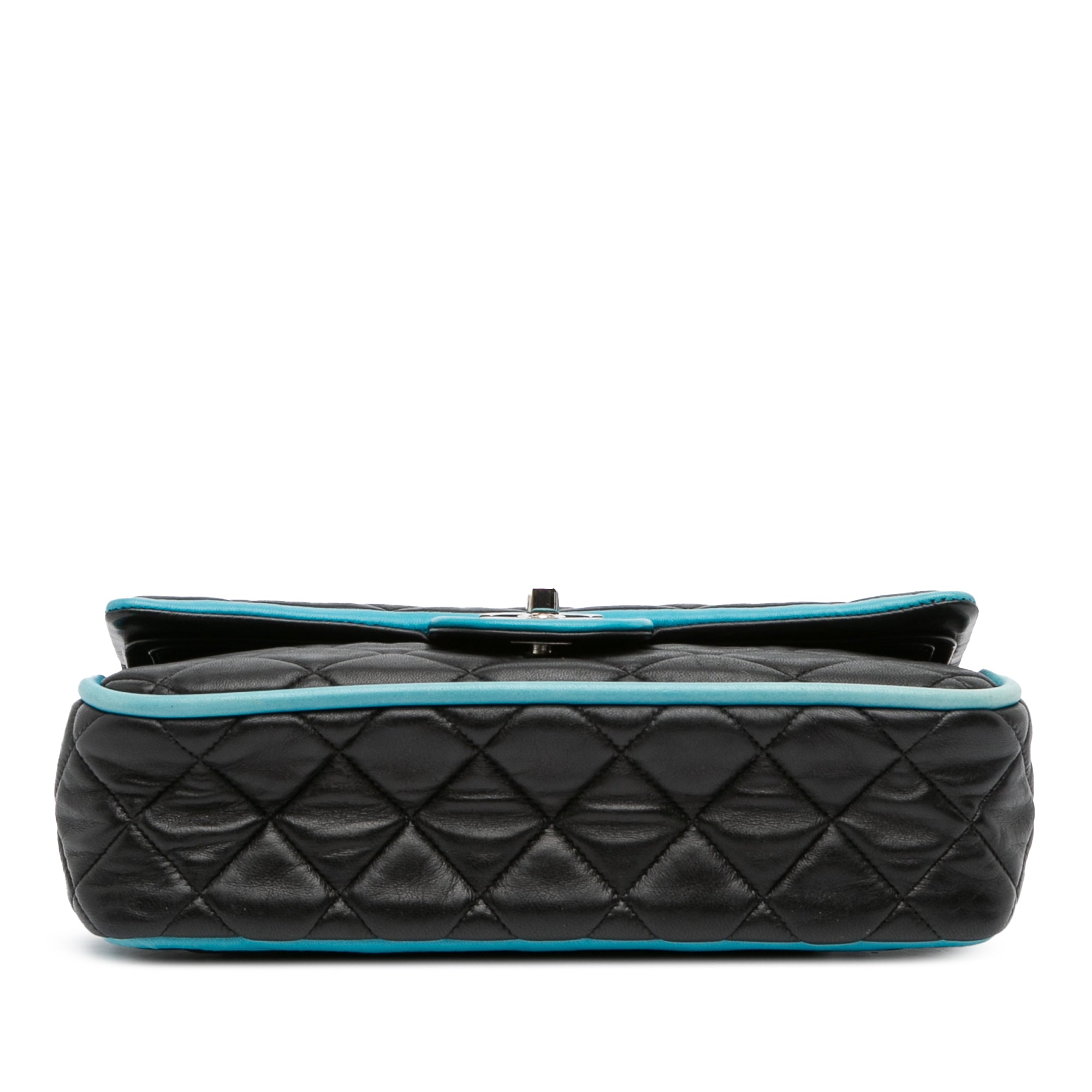Medium Classic Bicolor Quilted Lambskin Double Flap