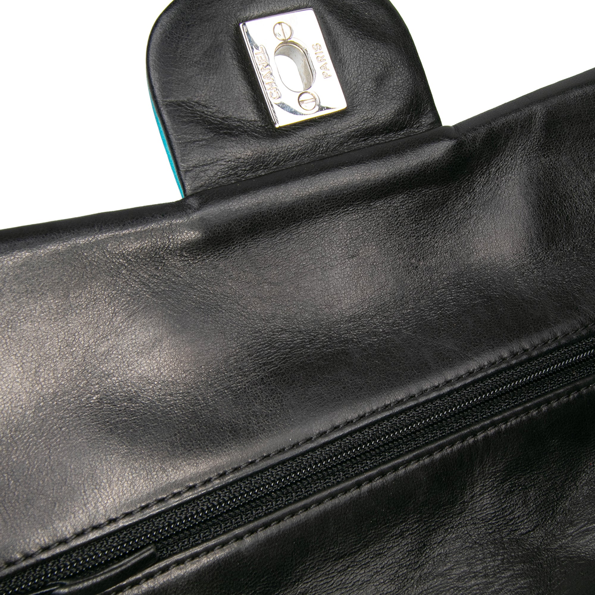 Medium Classic Bicolor Quilted Lambskin Double Flap