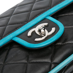 Medium Classic Bicolor Quilted Lambskin Double Flap