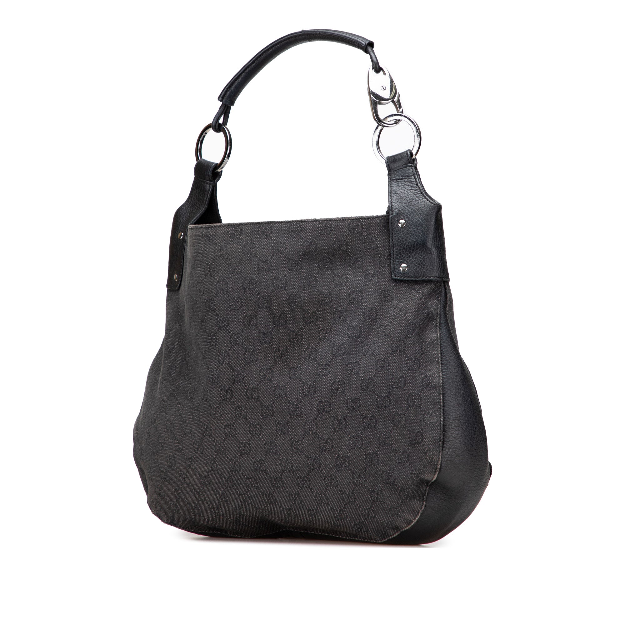 Large GG Denim Hobo