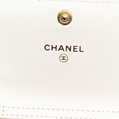 Quilted Lambskin Chanel 19 Card Holder On Chain