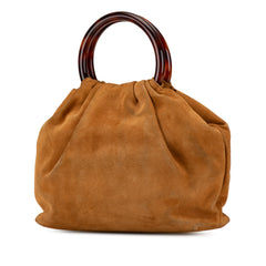 CC Suede Tortoise Ring Handbag