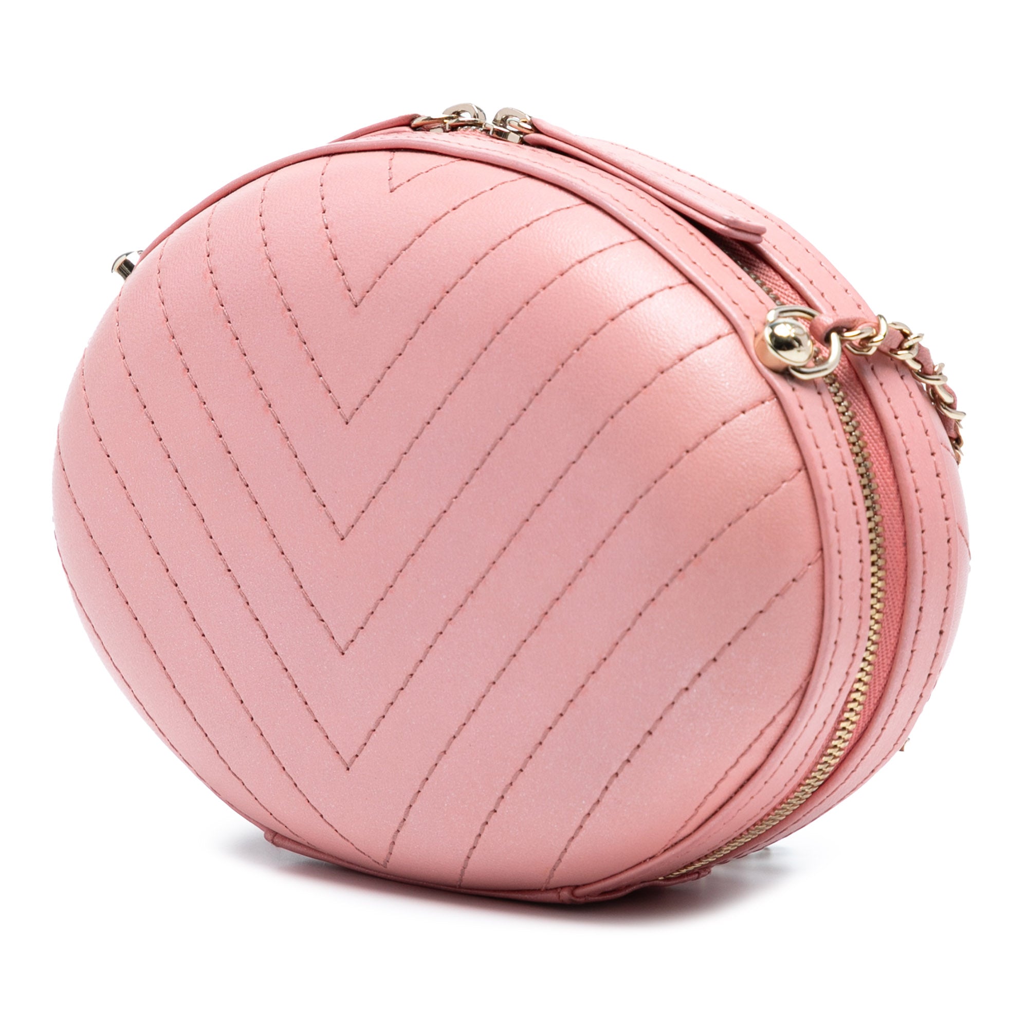 Chevron Stitched Calfskin La Pausa Evening Bag