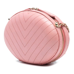 Chevron Stitched Calfskin La Pausa Evening Bag