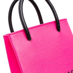 Mini Calfskin Logo Shopping Phone Holder
