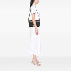 Zucca Embossed Leather Baguette Satchel