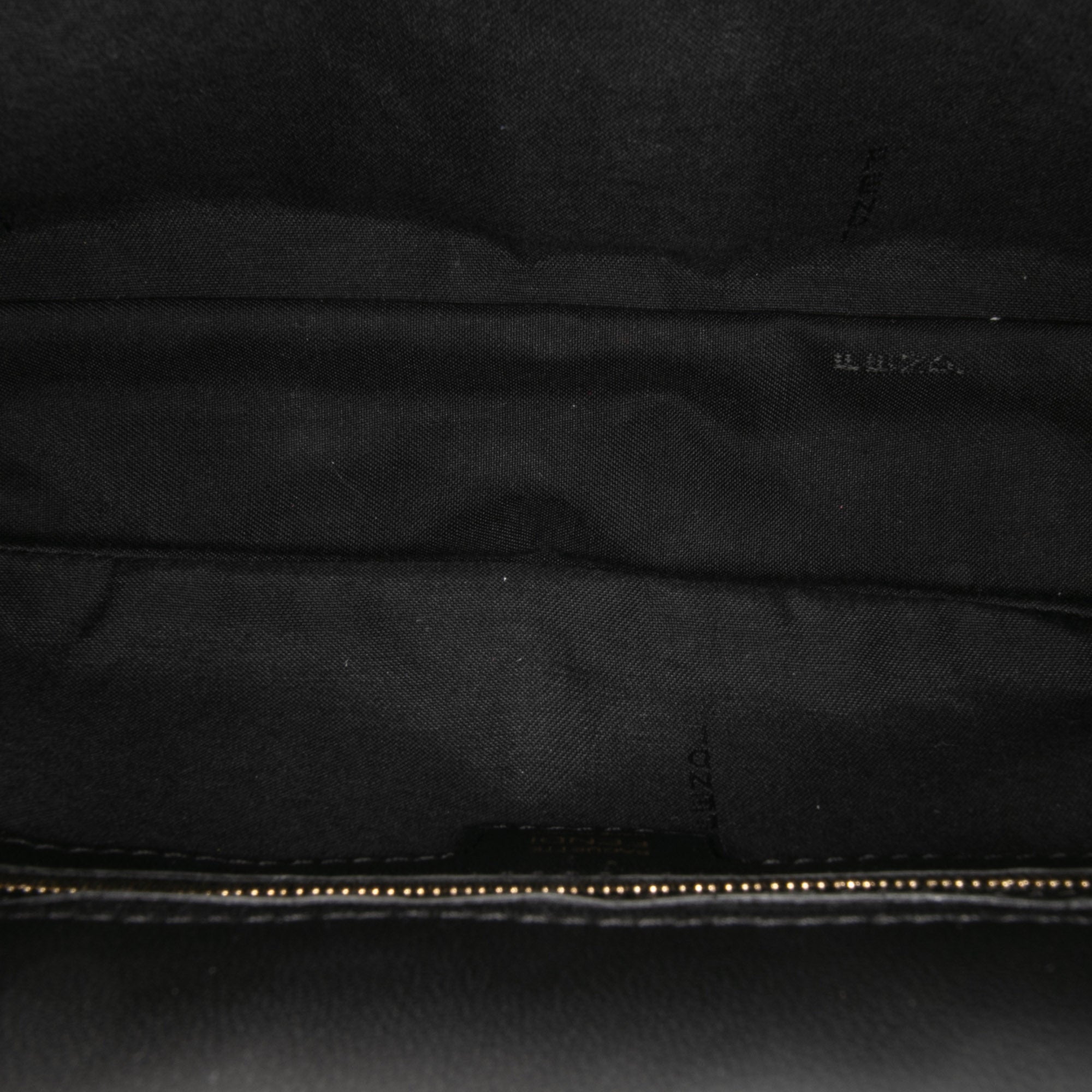 Zucca Embossed Leather Baguette Satchel
