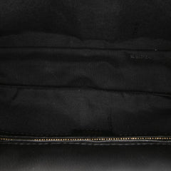 Zucca Embossed Leather Baguette Satchel