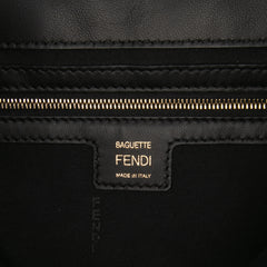 Zucca Embossed Leather Baguette Satchel