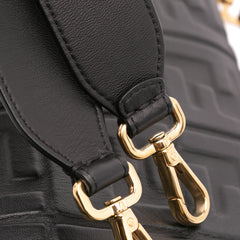 Zucca Embossed Leather Baguette Satchel