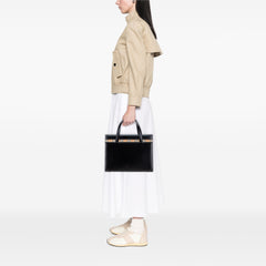 House Check Trimmed Leather Tote