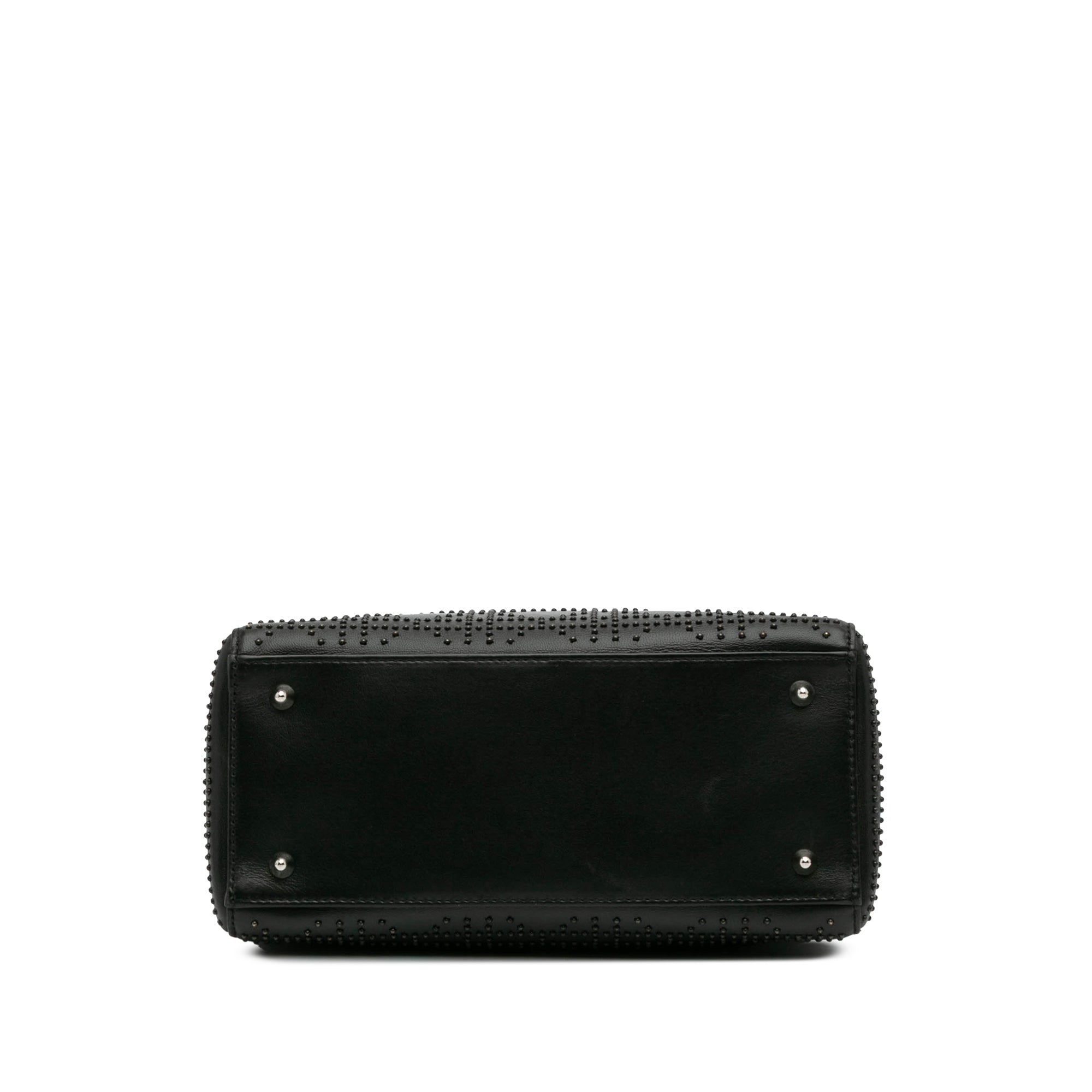 Medium Calfskin Cannage Studded Lady Dior