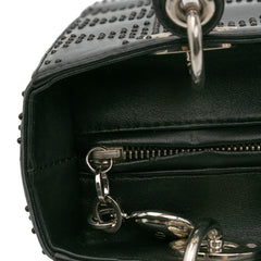 Medium Calfskin Cannage Studded Lady Dior