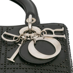 Medium Calfskin Cannage Studded Lady Dior