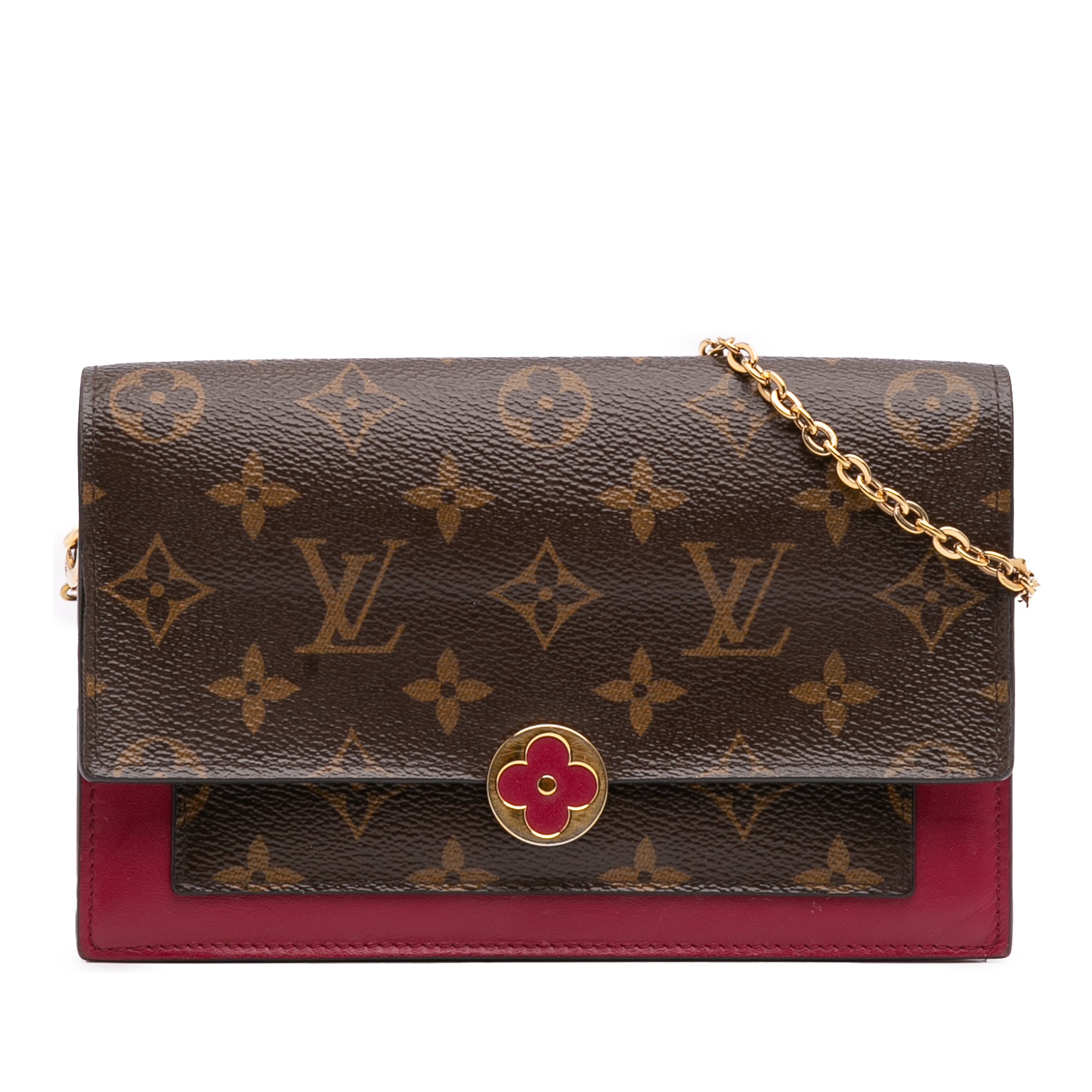 Monogram Flore Wallet On Chain