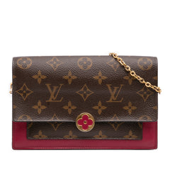 Monogram Flore Wallet On Chain