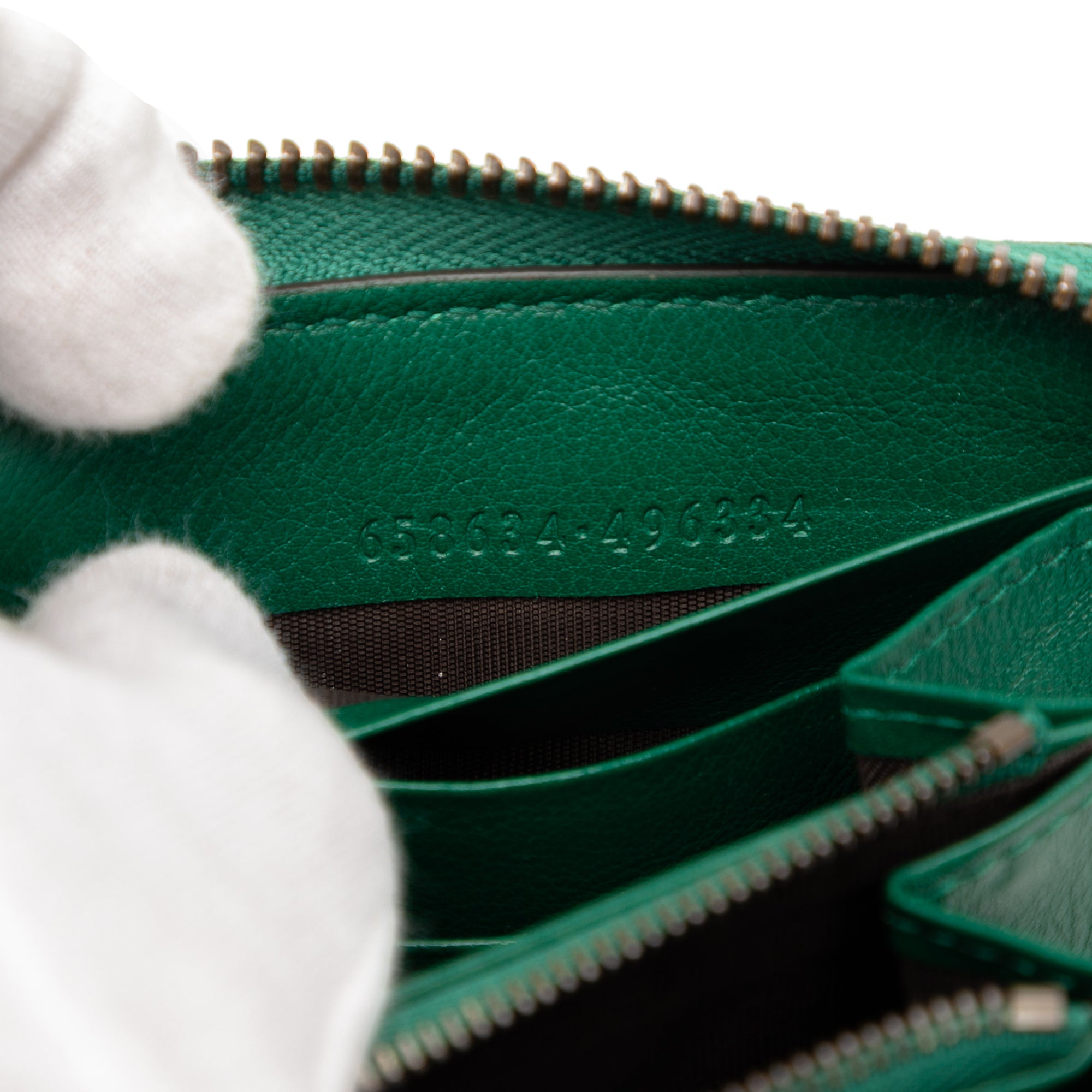 Leather Bamboo Diana Zip Around Wallet