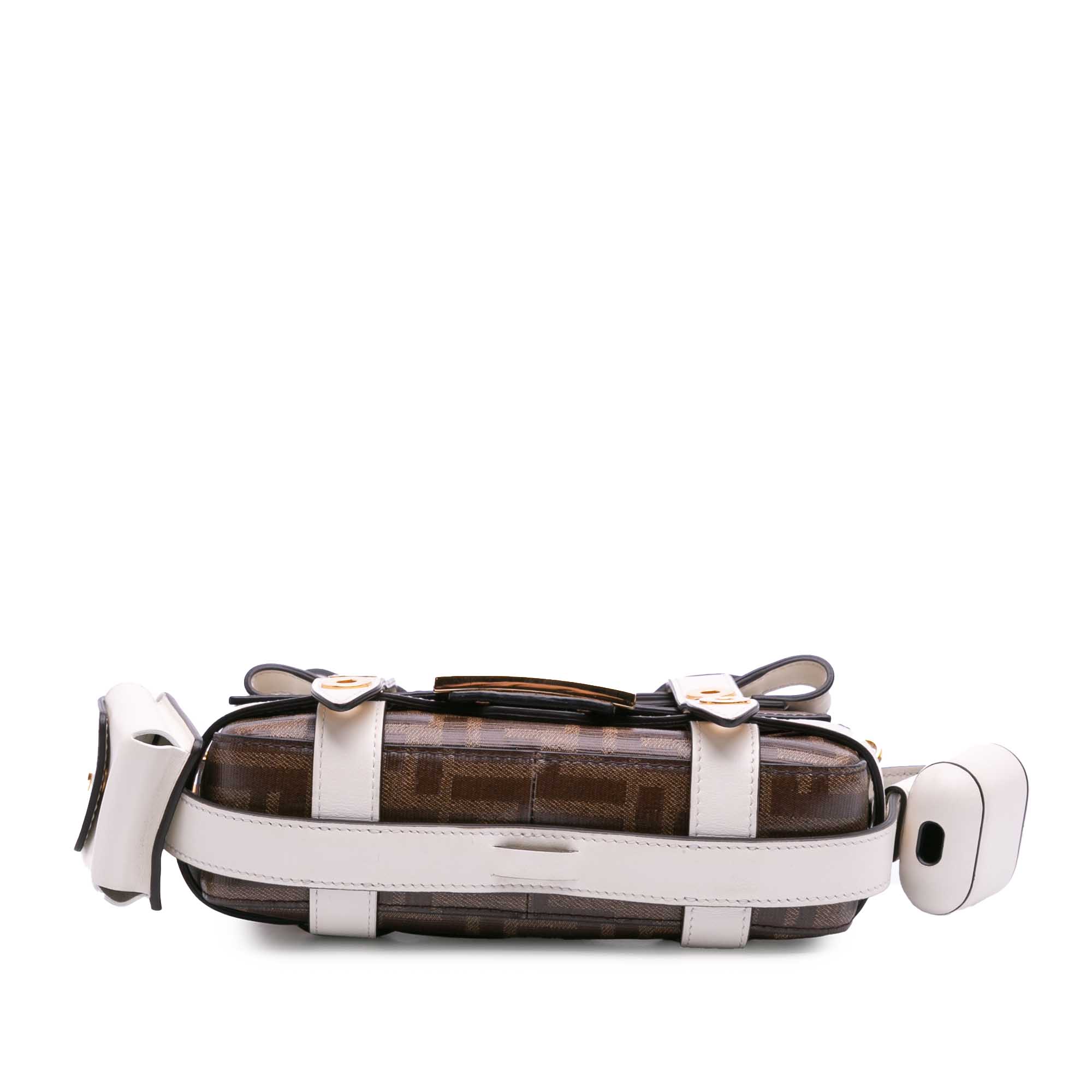 Mini Zucca Glazed Fabric Cage Baguette Satchel