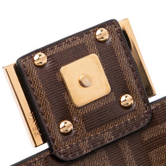 Mini Zucca Glazed Fabric Cage Baguette Satchel