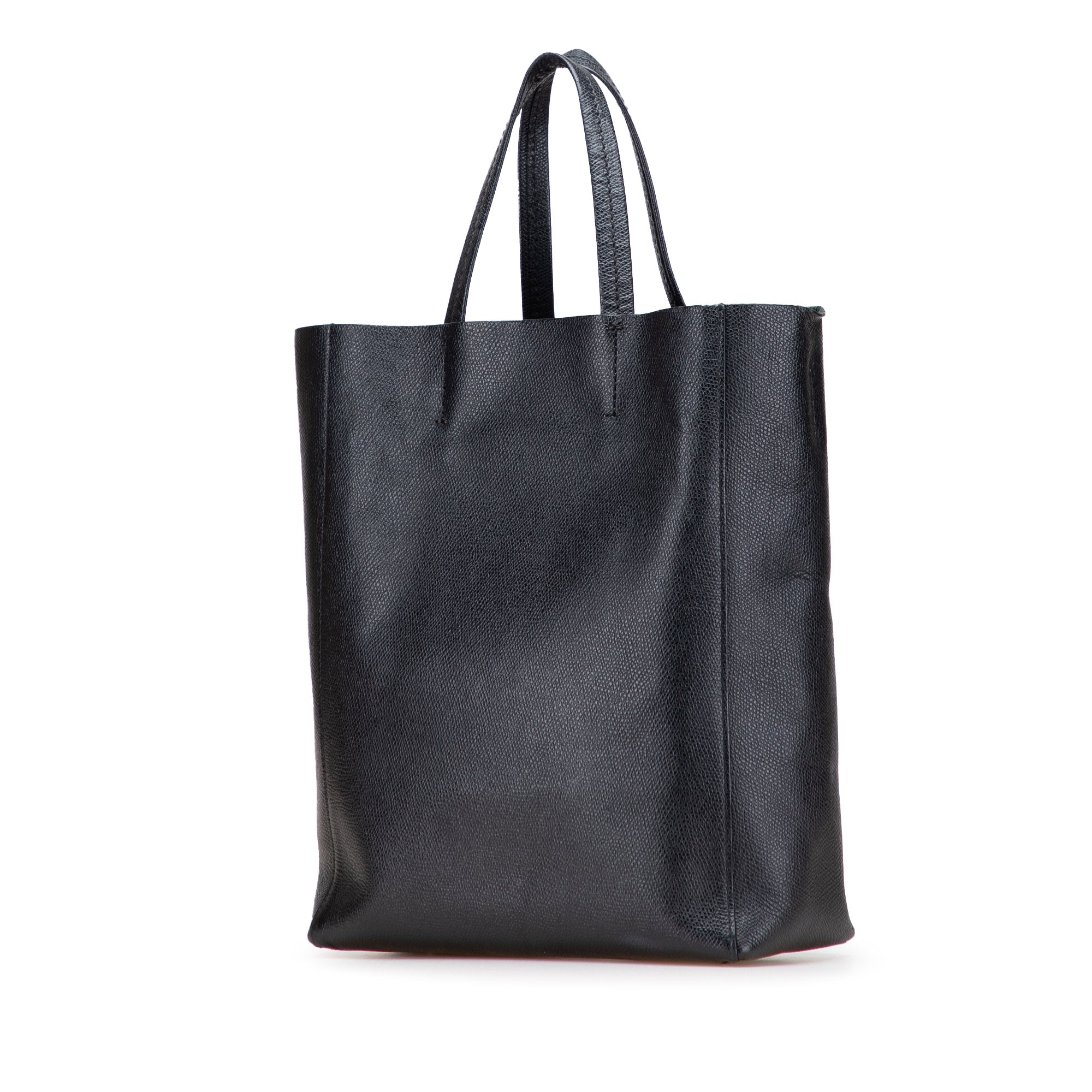 Small Grained Calfskin Vertical Cabas Satchel