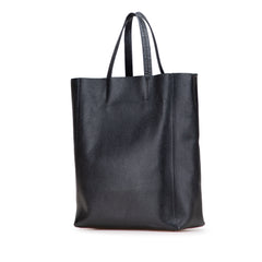 Small Grained Calfskin Vertical Cabas Satchel