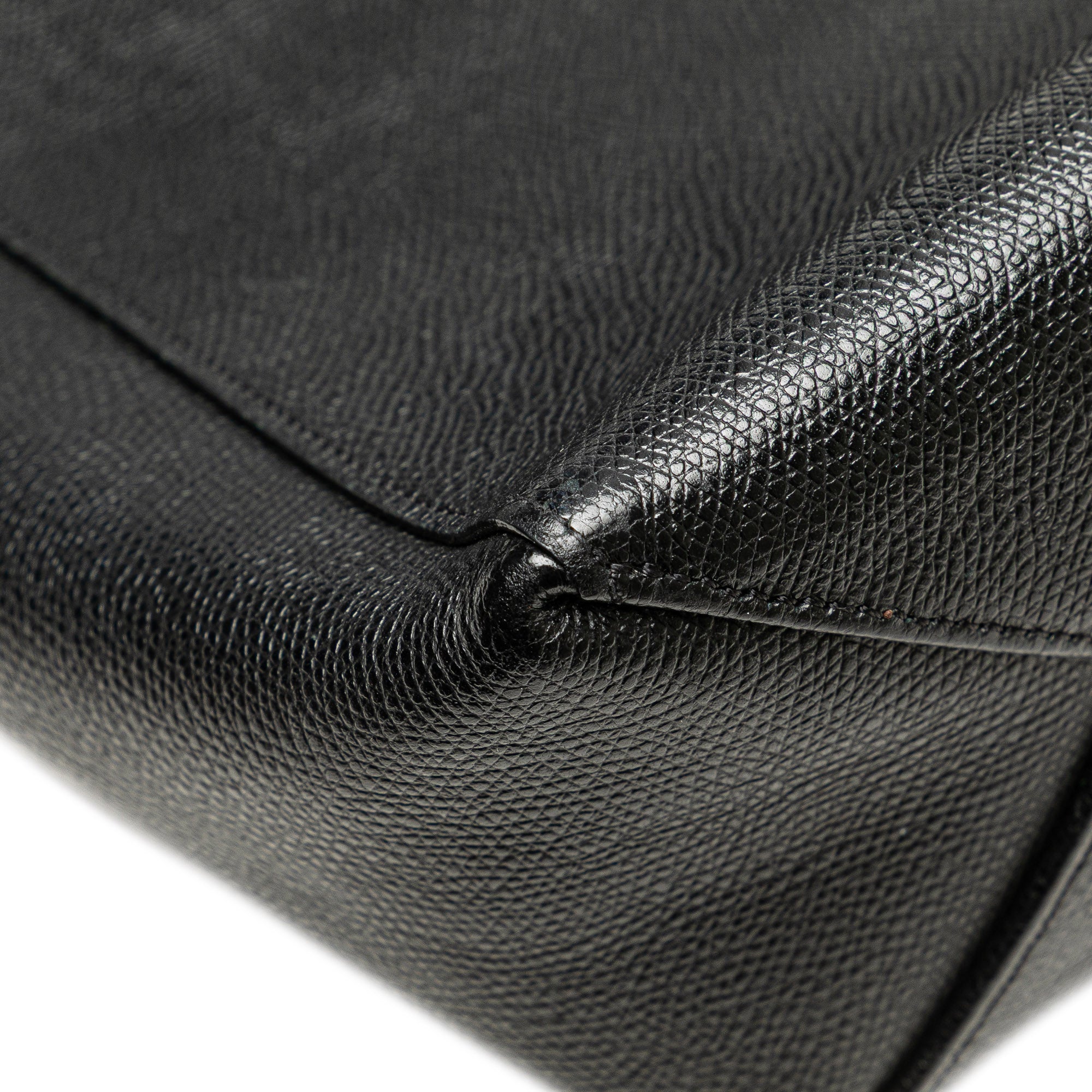 Small Grained Calfskin Vertical Cabas Satchel