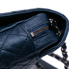 Medium Quilted Iridescent Caviar Easy Flap