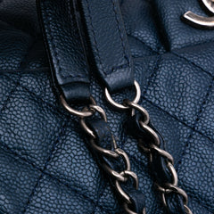 Medium Quilted Iridescent Caviar Easy Flap