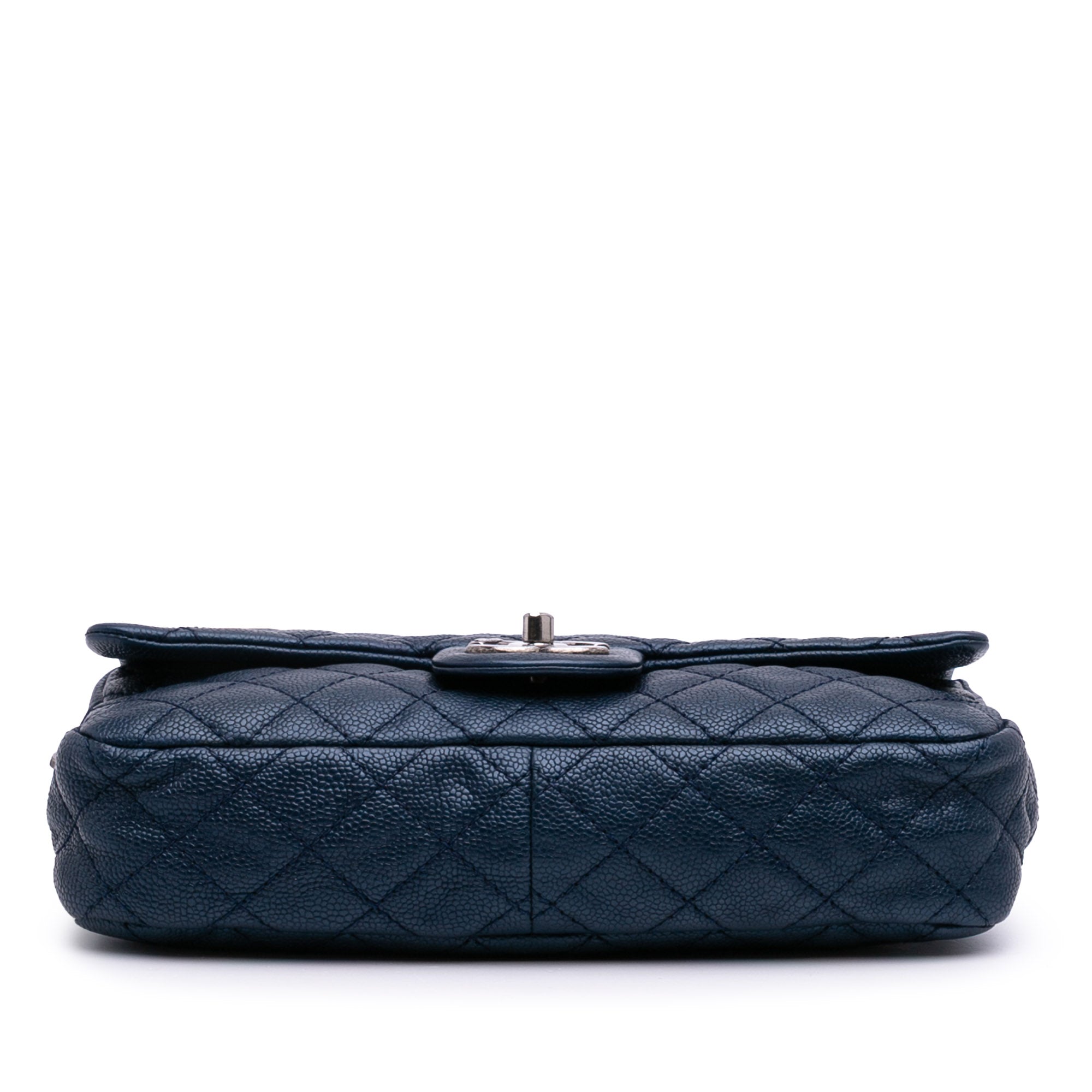 Medium Quilted Iridescent Caviar Easy Flap