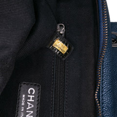 Medium Quilted Iridescent Caviar Easy Flap