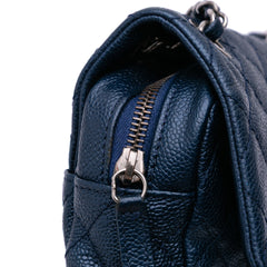 Medium Quilted Iridescent Caviar Easy Flap