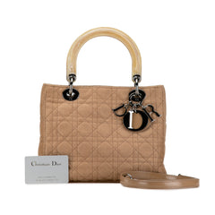 Medium Wool Cannage Lady Dior