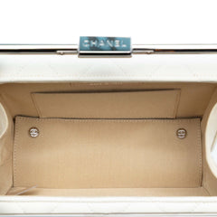 Quilted Lambskin Metal Bar Convertible Clutch