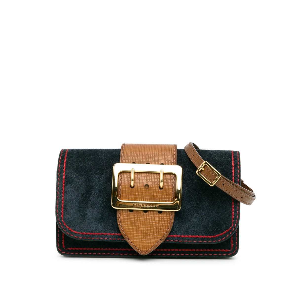 Suede Madison Buckle Crossbody