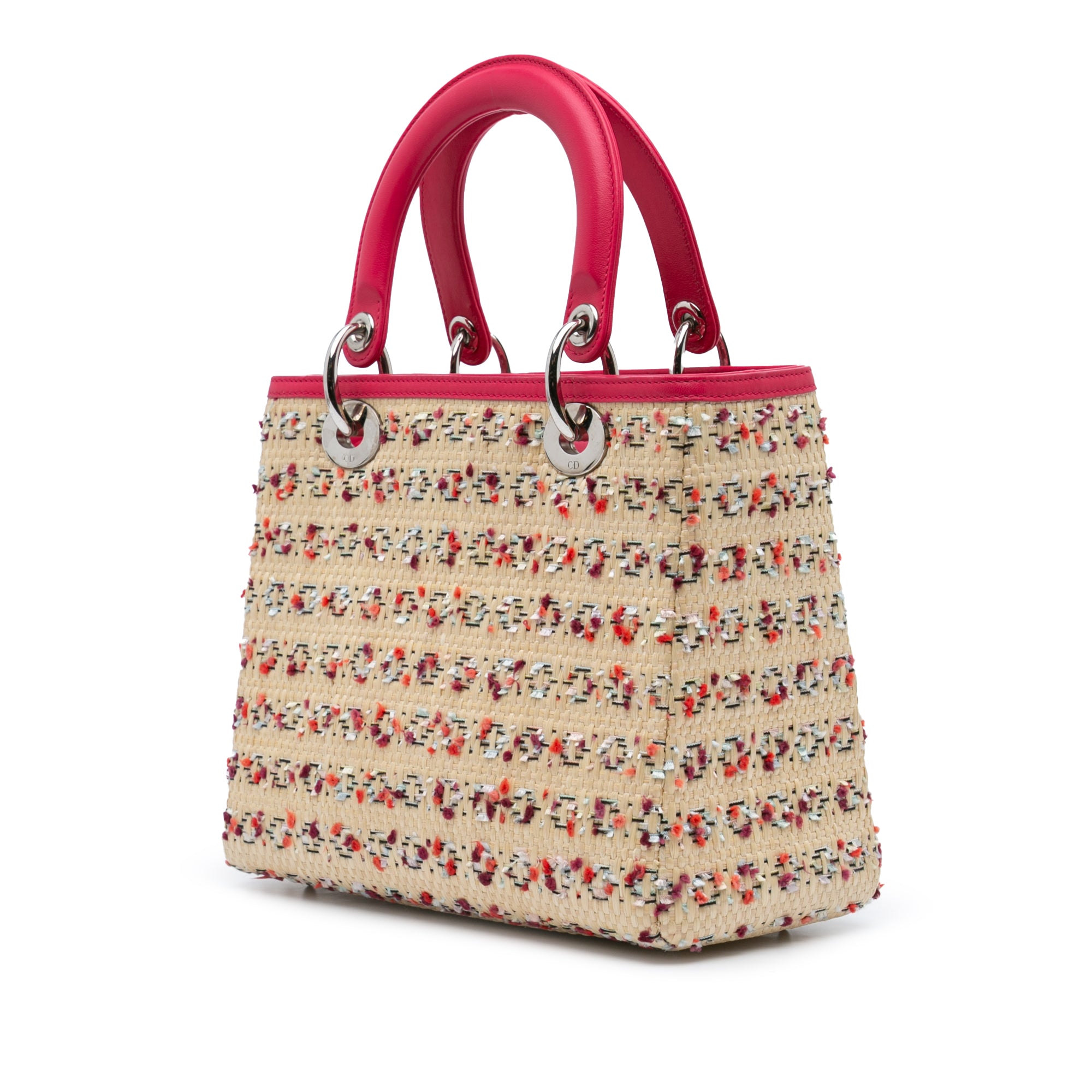 Medium Woven Raffia Lady Dior