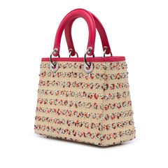 Medium Woven Raffia Lady Dior