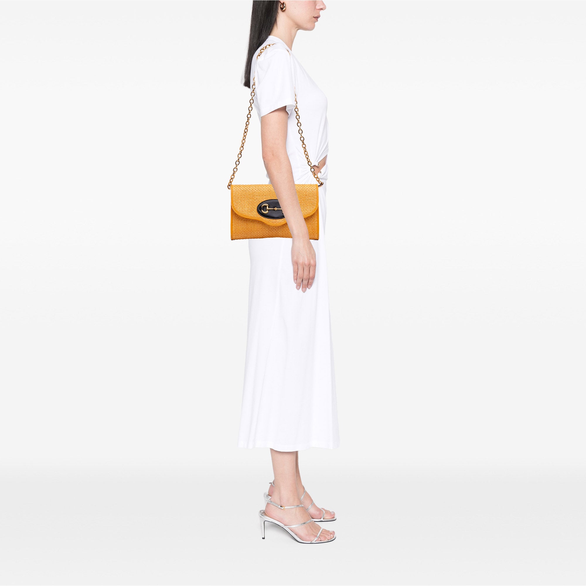 Raffia Horsebit 1955 Chain Crossbody