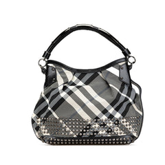 Studded Beat Check Nylon Tote