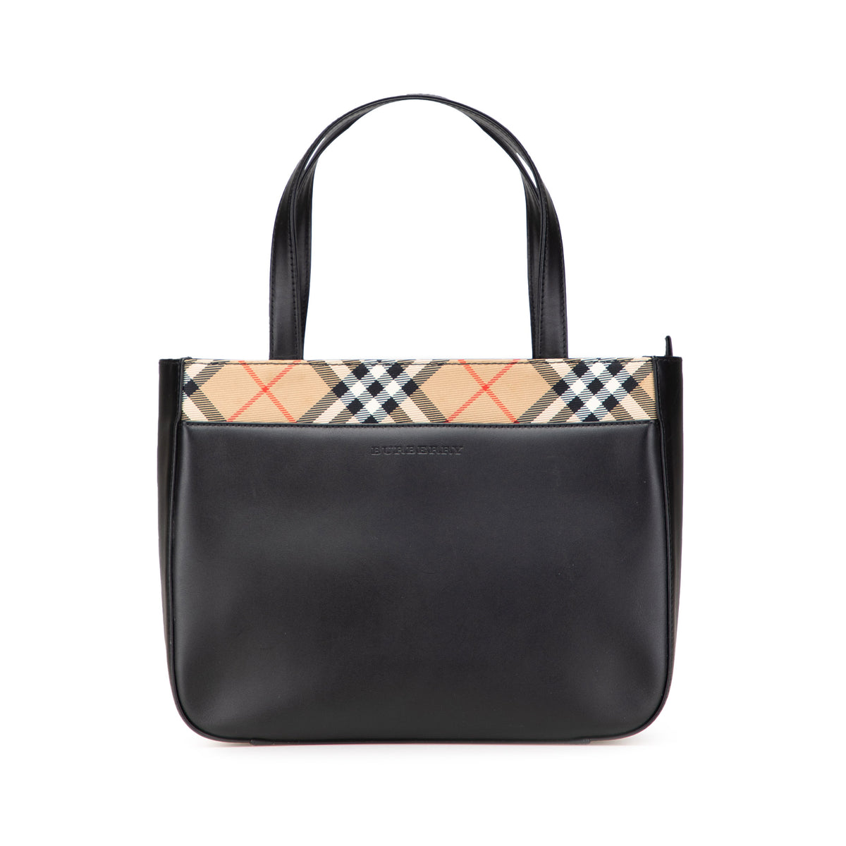 Nova Check Trimmed Leather Handbag
