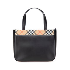 Nova Check Trimmed Leather Handbag