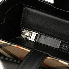 Nova Check Trimmed Leather Handbag