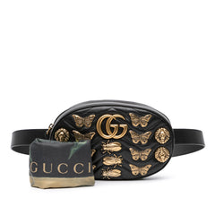 GG Marmont Matelasse Leather Animalier Belt Bag